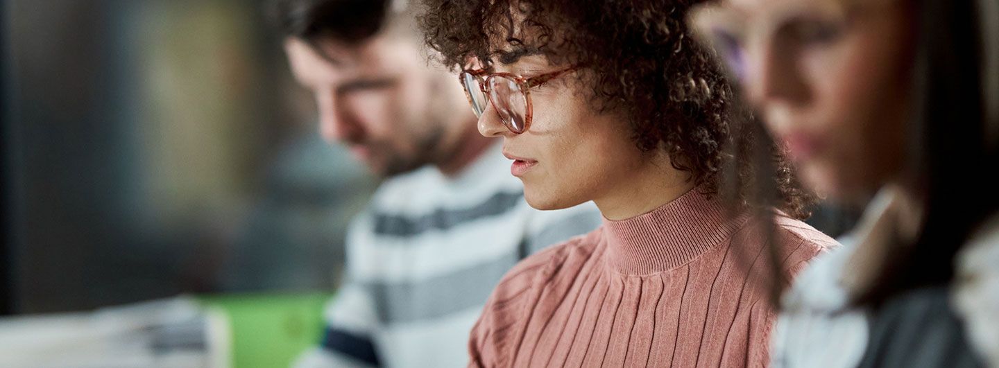 People concentrating