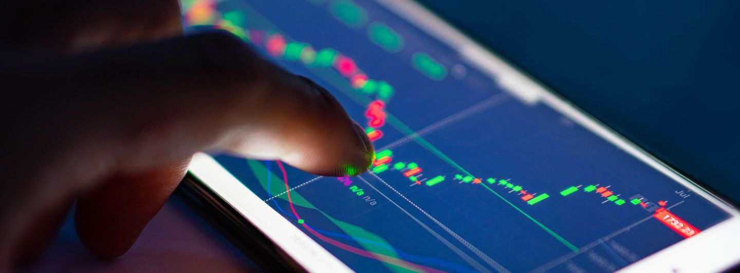 Looking at data on tablet