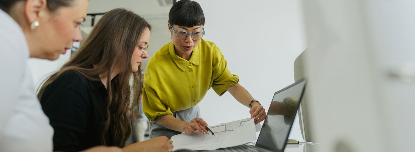 People discussing plans