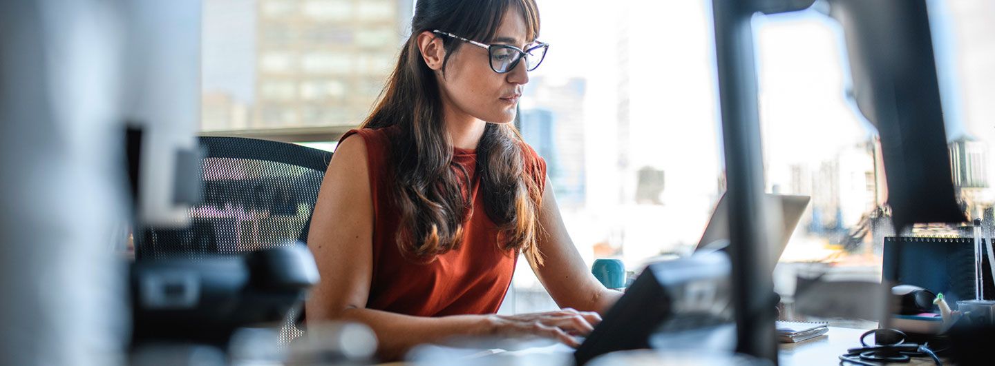 Women at desk working