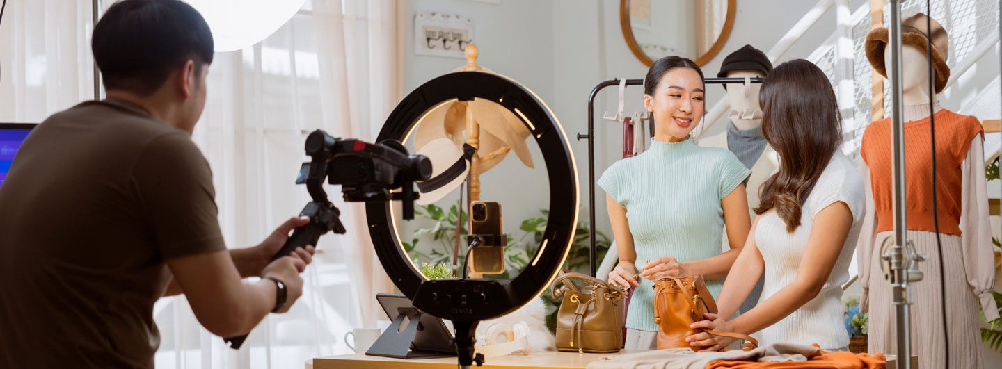 People posing for camera